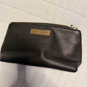 Black Leather Makeup/Dop Bag